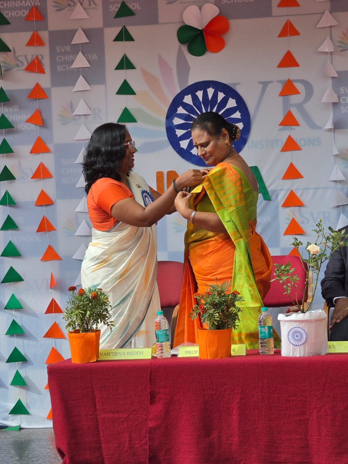 Students performing skit