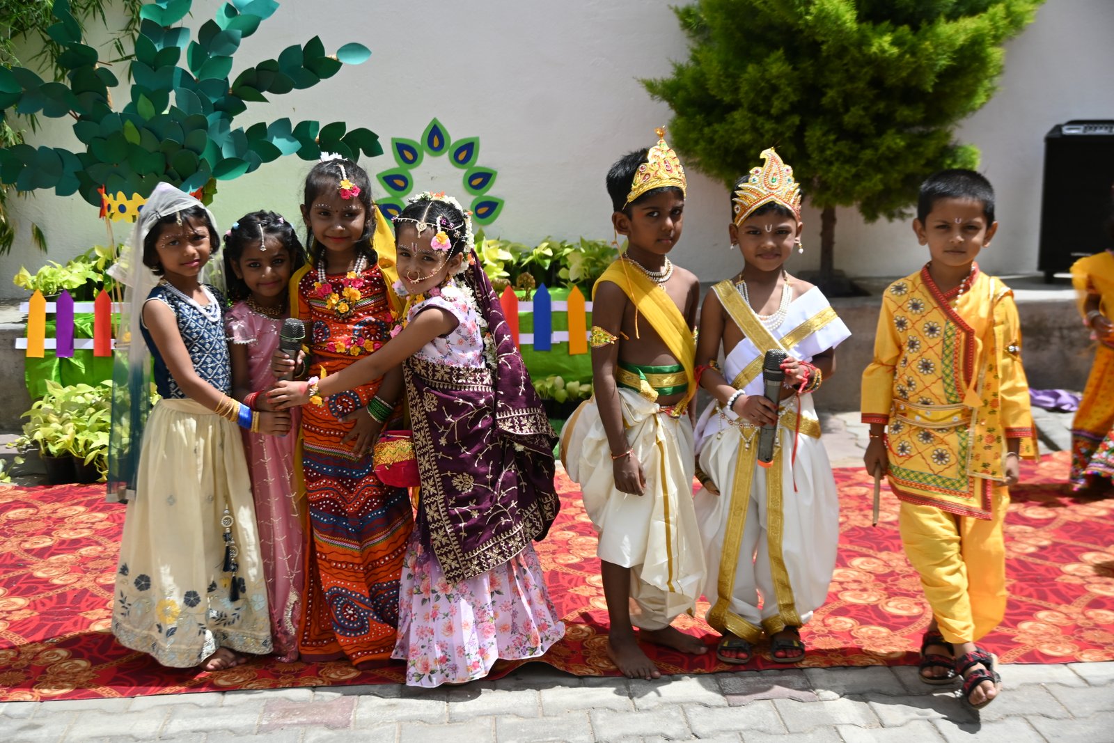 Students dressed in traditional attire