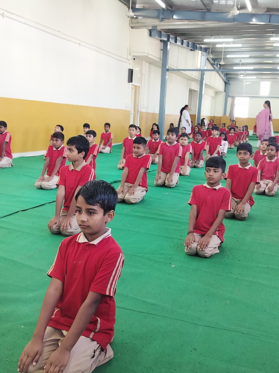 Students performing yoga poses on International Yoga Day 2026