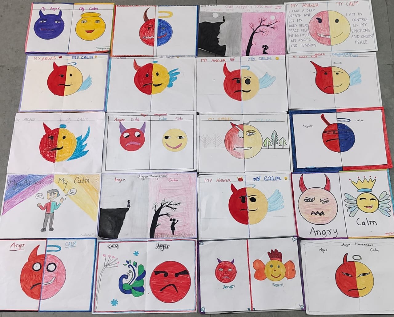 Grade 3 to 5 students participating in Role Reversal Day